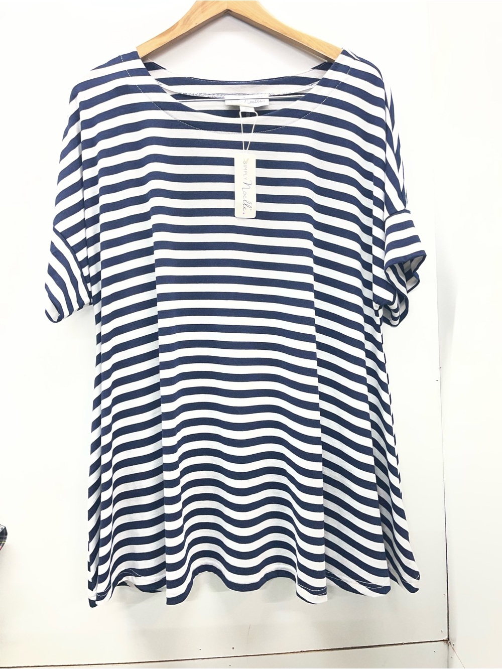 Simply Noelle Navy and White Striped Tee